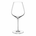 Verre à vin 650 ml en verre transparent à pied forme ballon