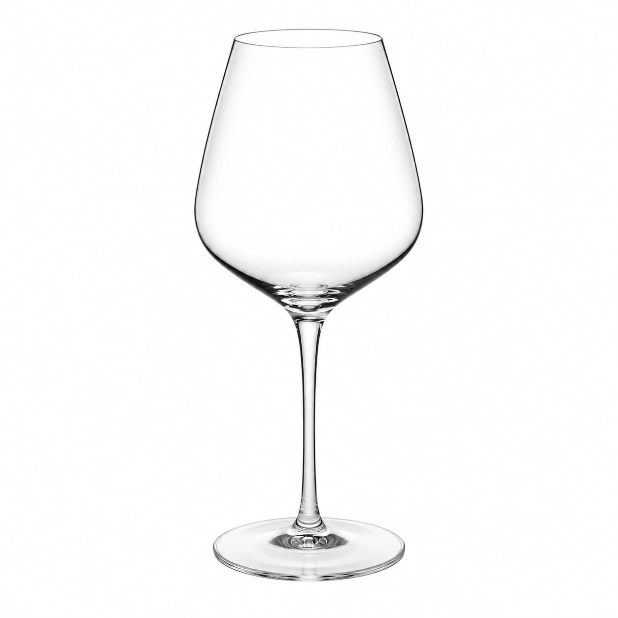Verre à vin 650 ml en verre transparent à pied forme ballon