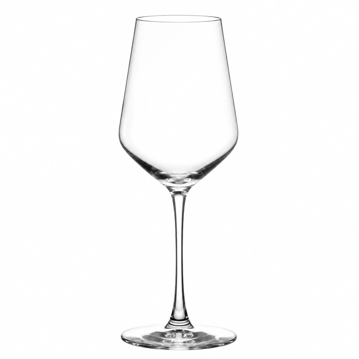 Verre à vin 500 ml en verre transparent à pied élégant