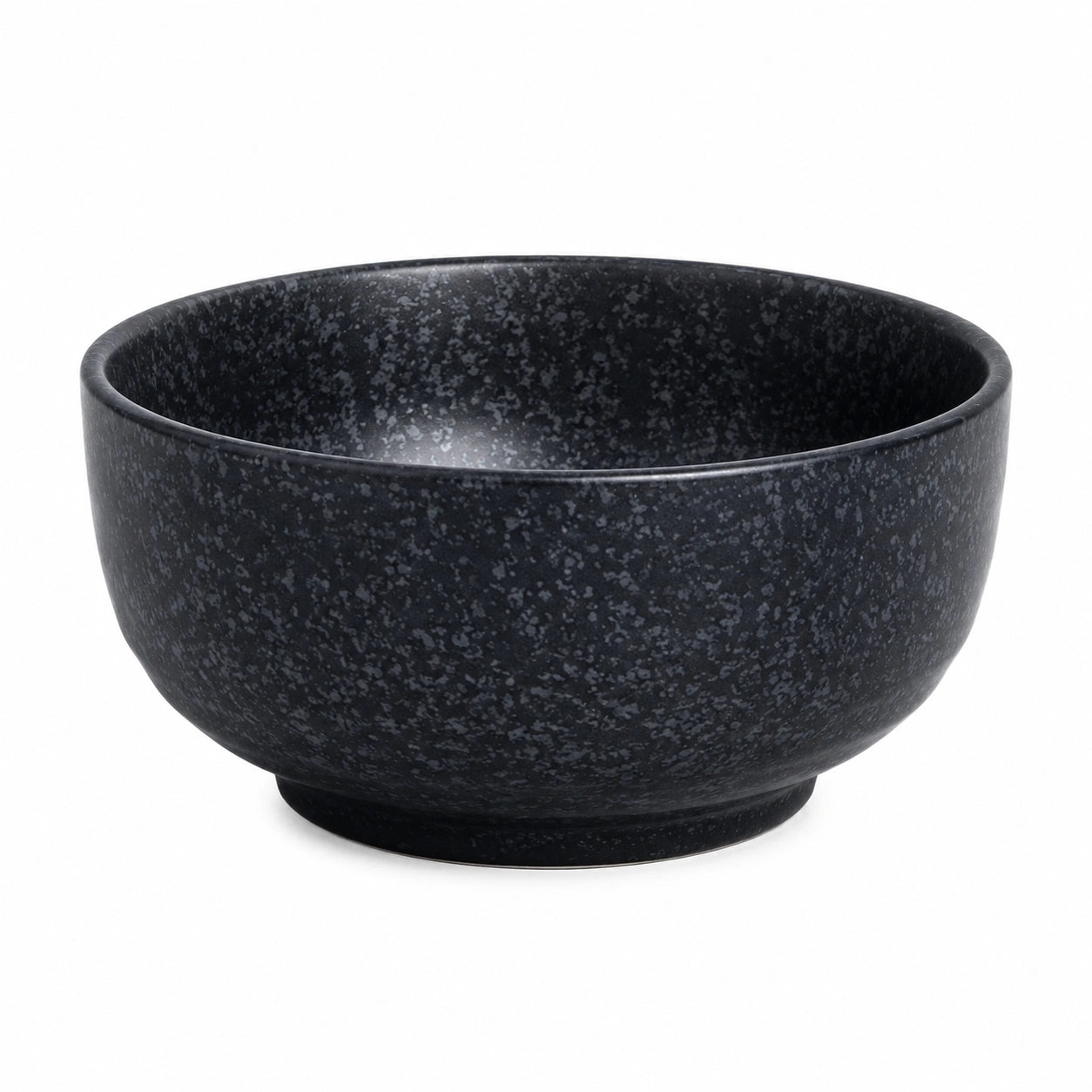 Bol en céramique noir moucheté 500 ml pour repas et desserts