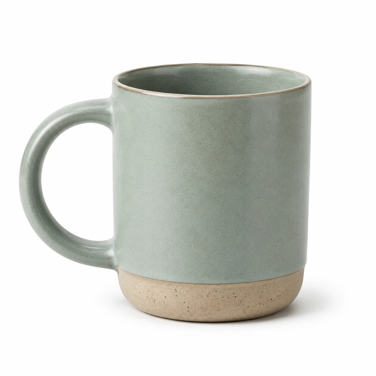 Mug 400 ml en céramique vert sauge style minimaliste