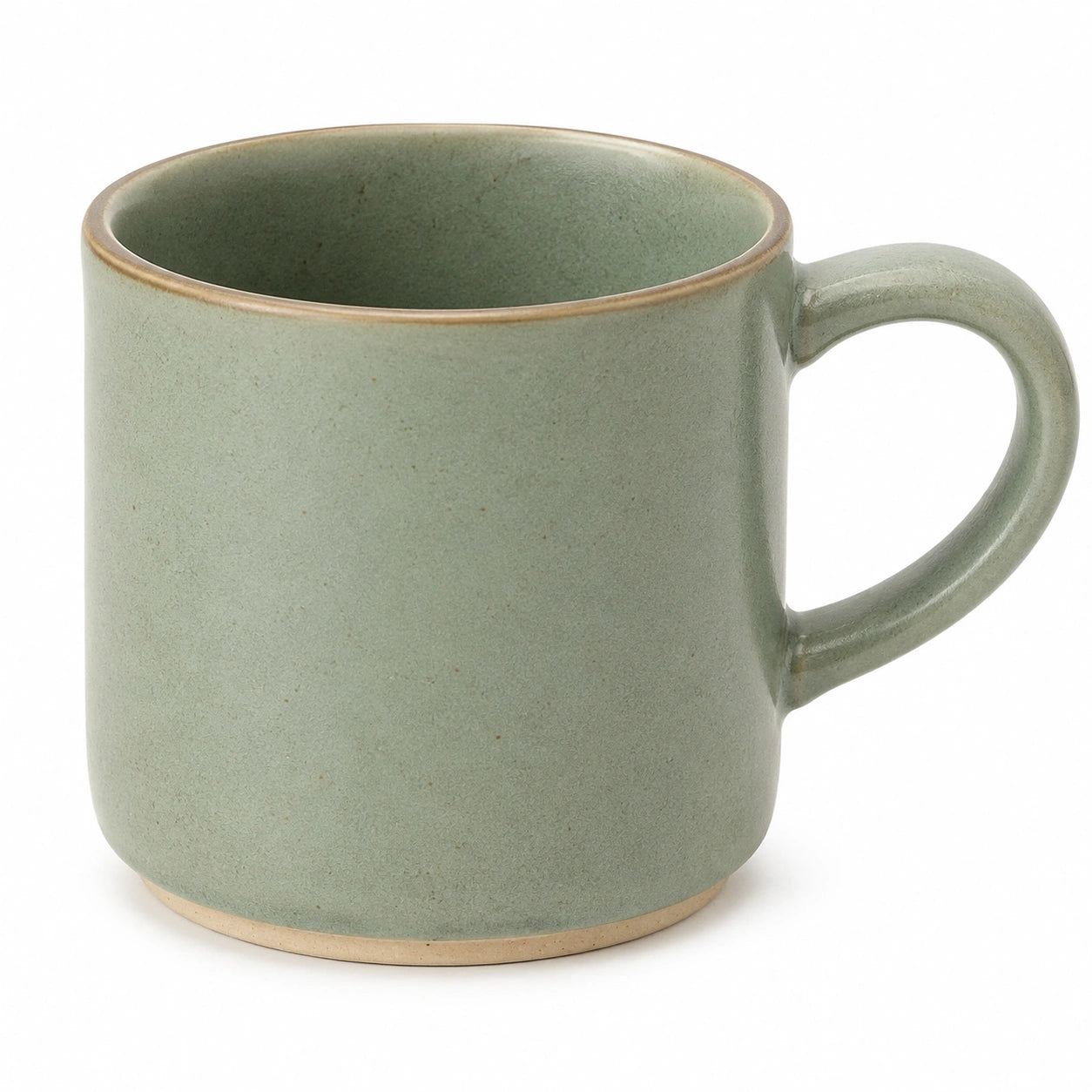 Mug en céramique 350 ml vert sauge avec anse