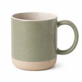 Mug 400 ml en céramique vert sauge pour boissons chaudes style artisanal