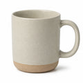Mug en grès 350 ml beige - style minimaliste avec anse